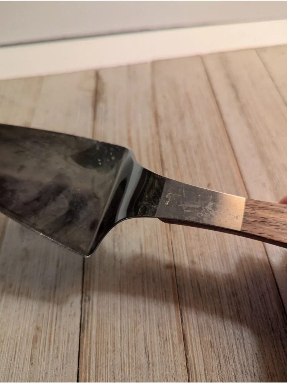 Stainless Steel Pie Serrated Spatula Server Wood Handle Unbranded Japan